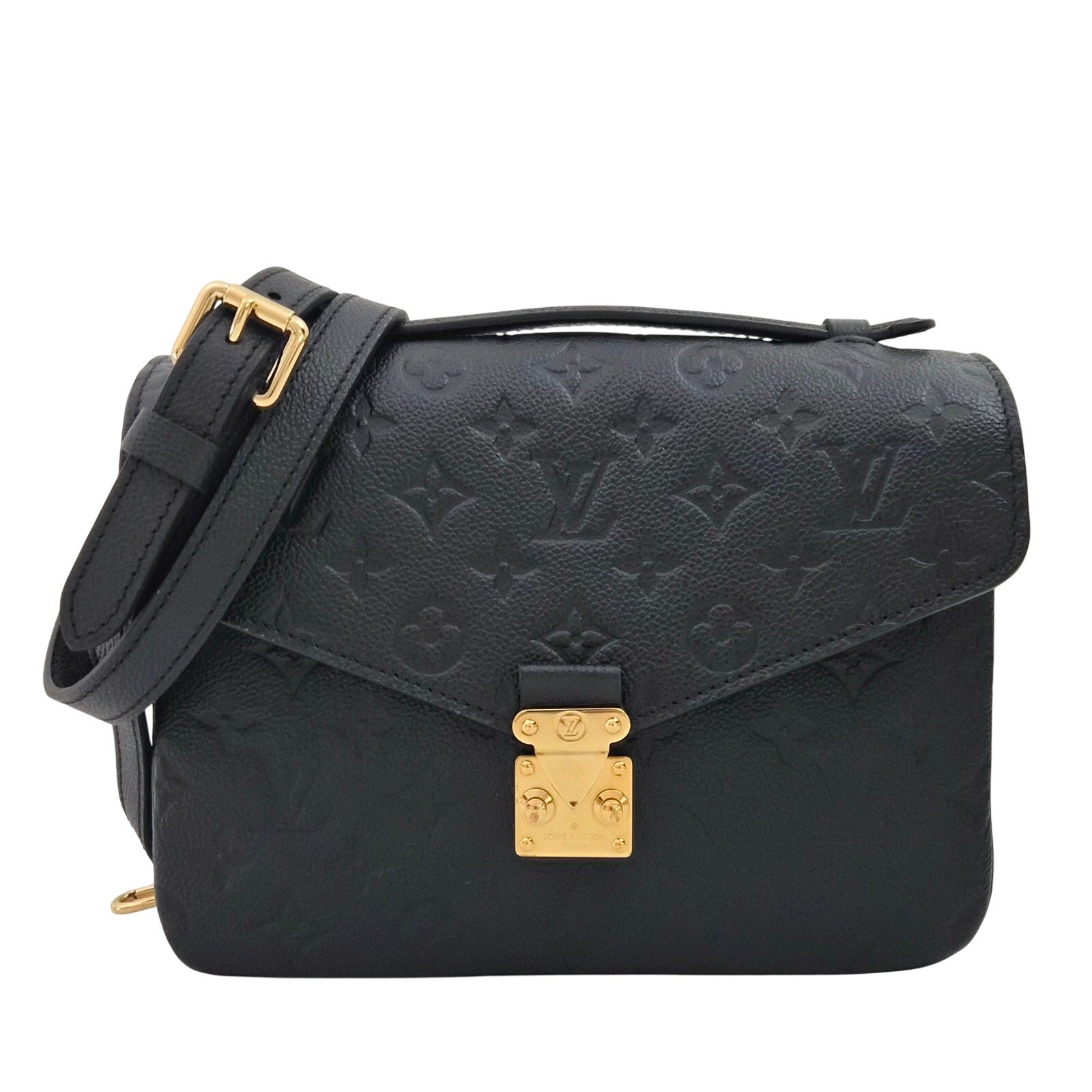 Louis Vuitton Empreinte Leather Pochette Metis Crossbody Bag Black