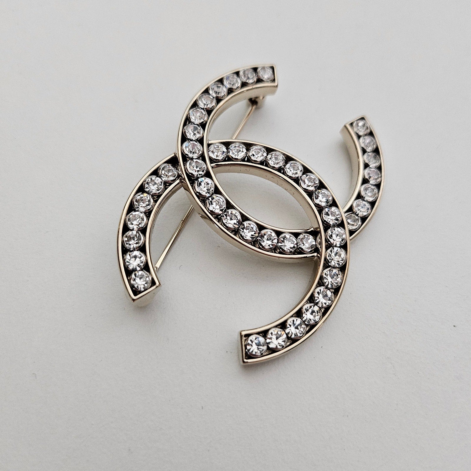 Chanel 2025 Crystal CC Brooch
