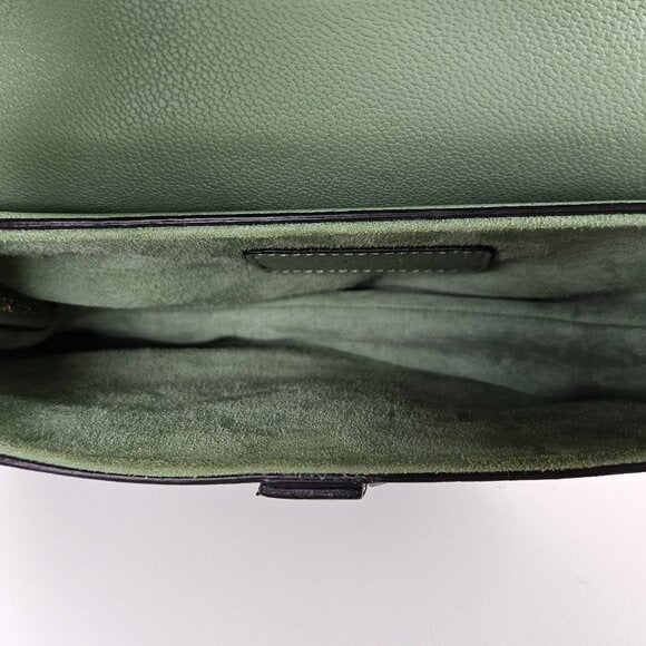 Christian Dior Leather Mini Saddle Bag Green