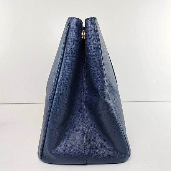 Prada Saffiano Leather Lux Large Tote Blue