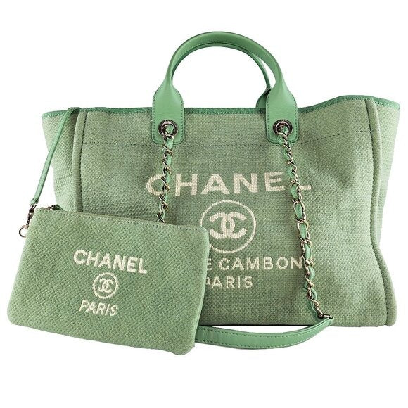 Chanel NM Deauville Medium Tote Pistachio Green