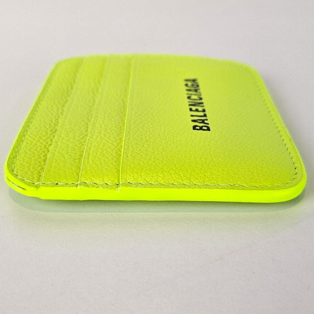 Balenciaga Everyday Neon Yellow Card Holder