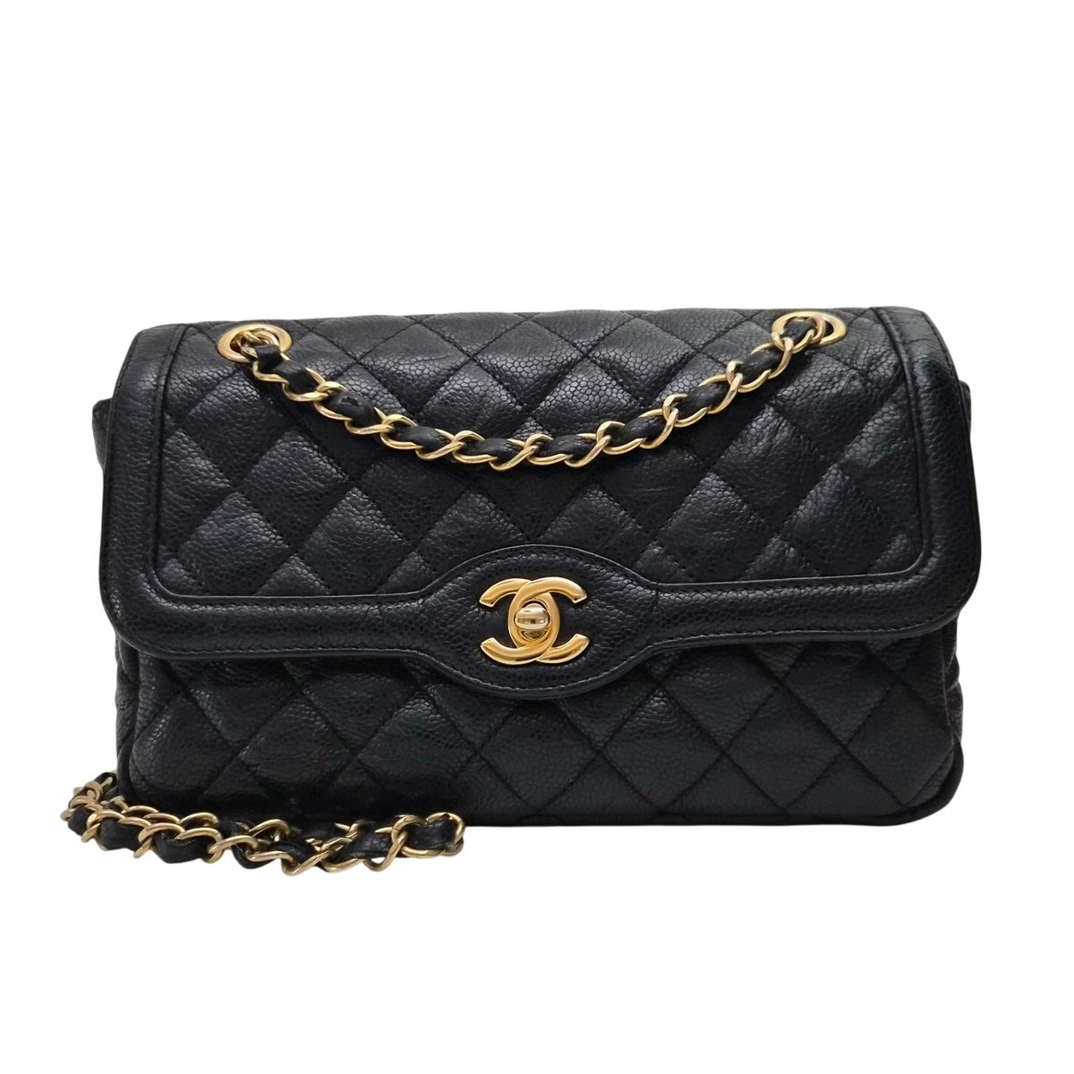 Chanel Crumpled Caviar Leather Flap Bag