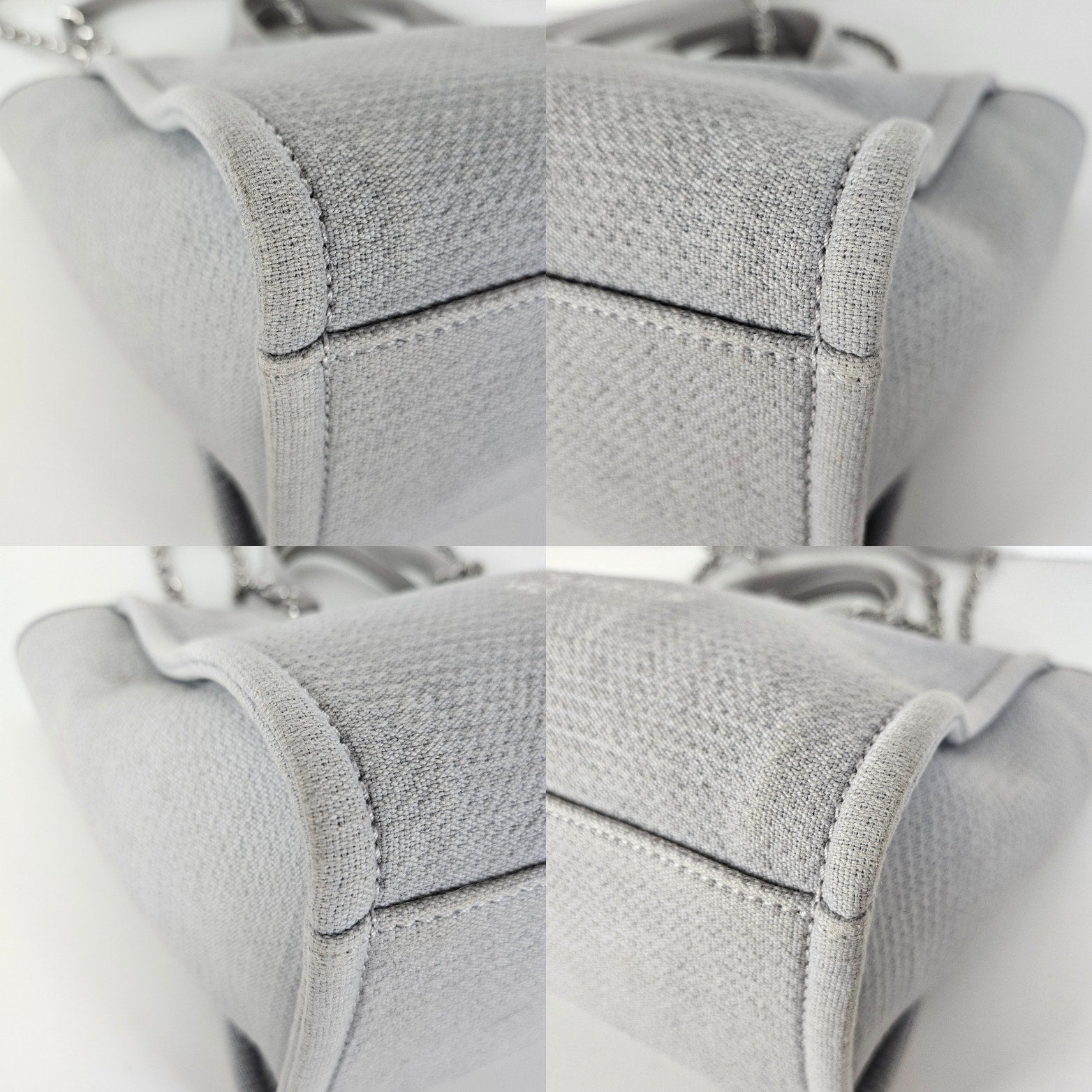 Chanel Small NM Deauville Canvas Tote Gris / Gray