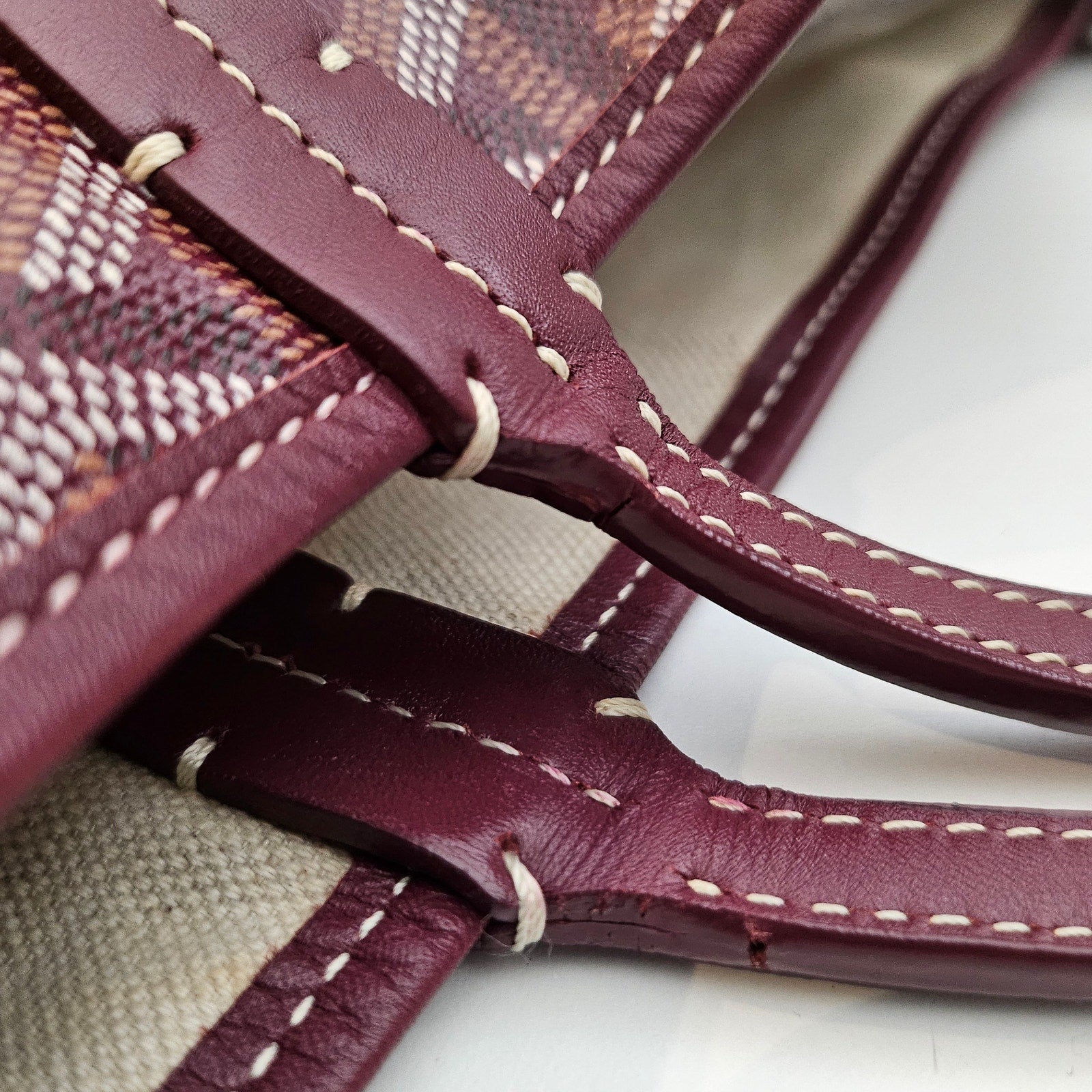 Goyard Saint Louis Goyardine GM Large Tote Burgundy