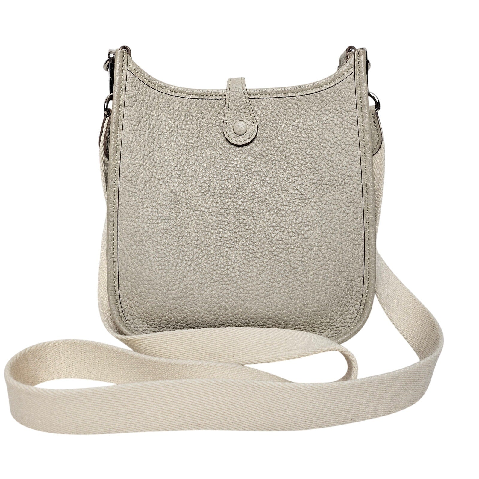 Hermes Evelyne Tpm Clemence Leather Crossbody Bag Beton