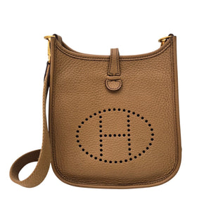 Hermes Evelyne Tpm Clemence Leather Cross Body Bag Tabac Camel Brown