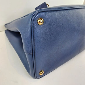 Prada Saffiano Leather Lux Large Tote Blue