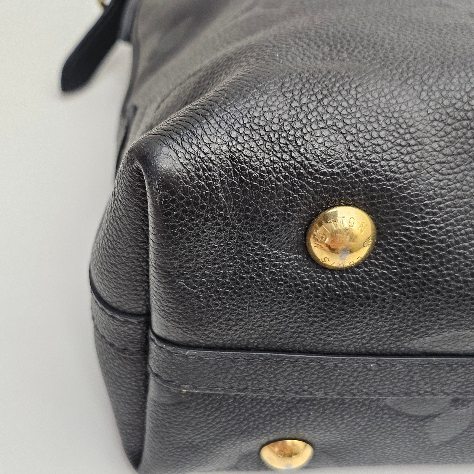 Louis Vuitton Carryall PM Black Empreinte Leather Messenger Bag