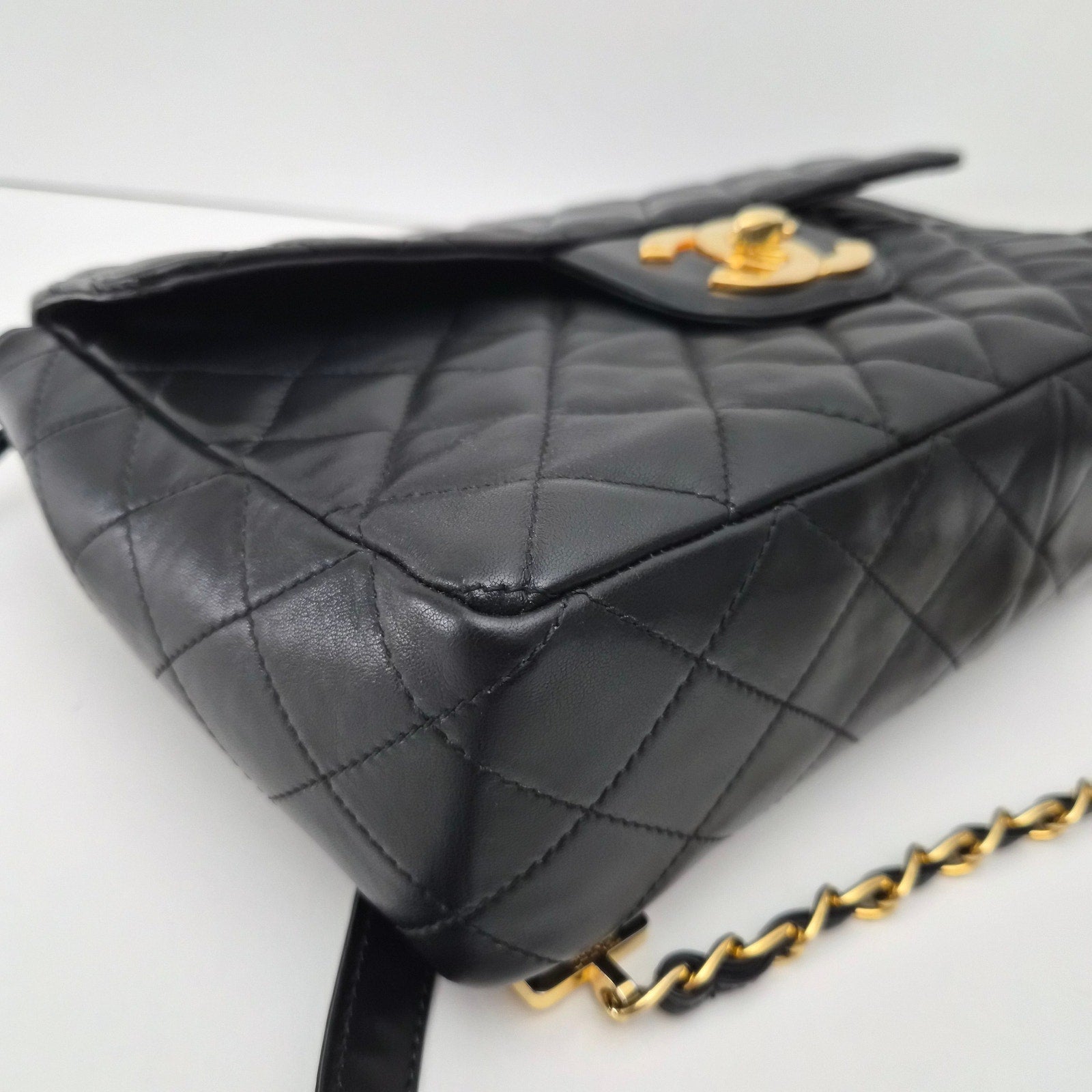 Chanel Black Lambskin Vintage Backpack Oversized CC GHW 24k plated