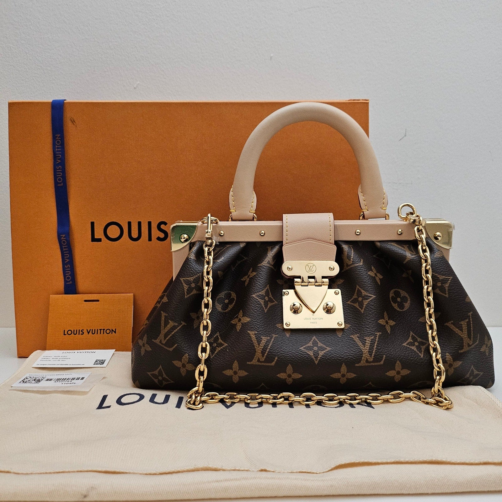 Louis Vuitton Monogram Top Handle Frame Clutch