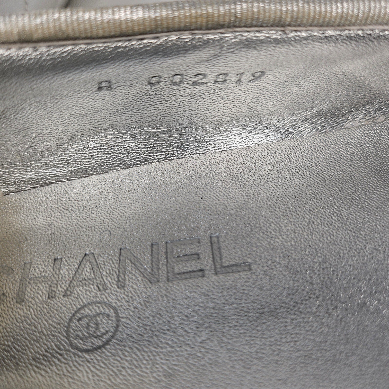 Chanel Silver Quilted Leather Ballet Flats US 8 / EU 38