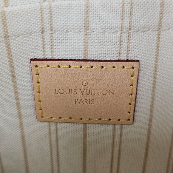 Louis Vuitton Neverfull Damier Azur Canvas Wristlet