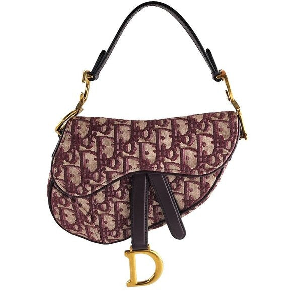 Christian Dior Oblique Mini Saddle Bag Red