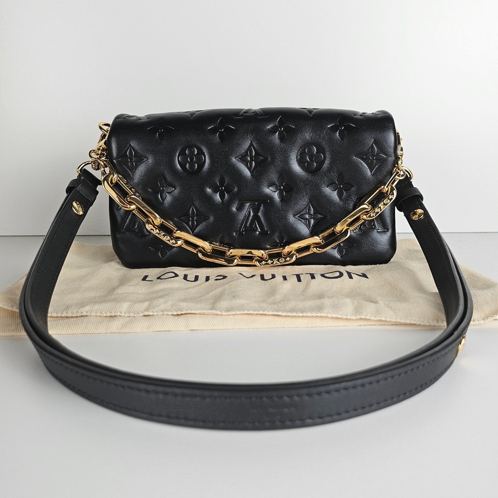 Louis Vuitton Pochette Coussin East West Black Shoulder Bag