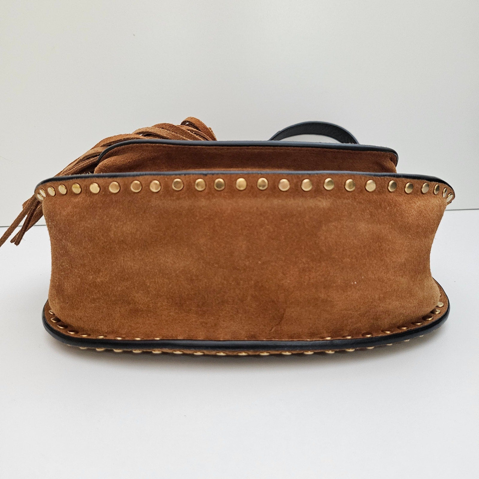 Chloe Small Suede Hudson Crossbody Bag Brown