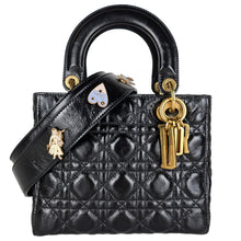 Load image into Gallery viewer, Christian Dior Lambskin Cannage Small My ABCDior Lady Dior Black
