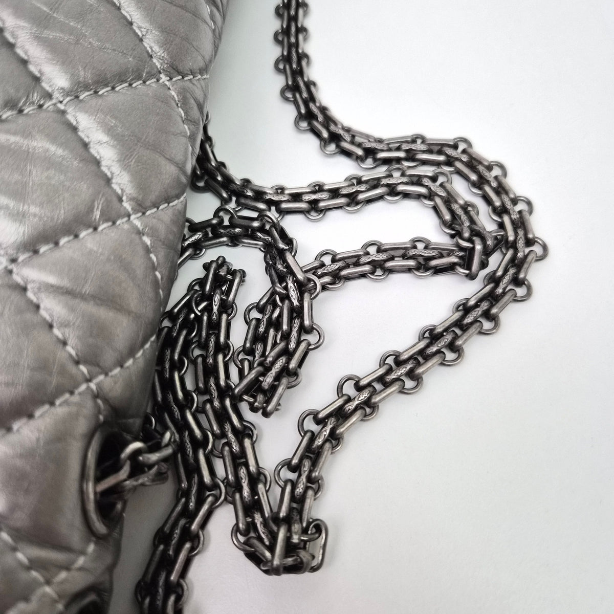 Chanel Reissue Silver XL Quilted Flap bag