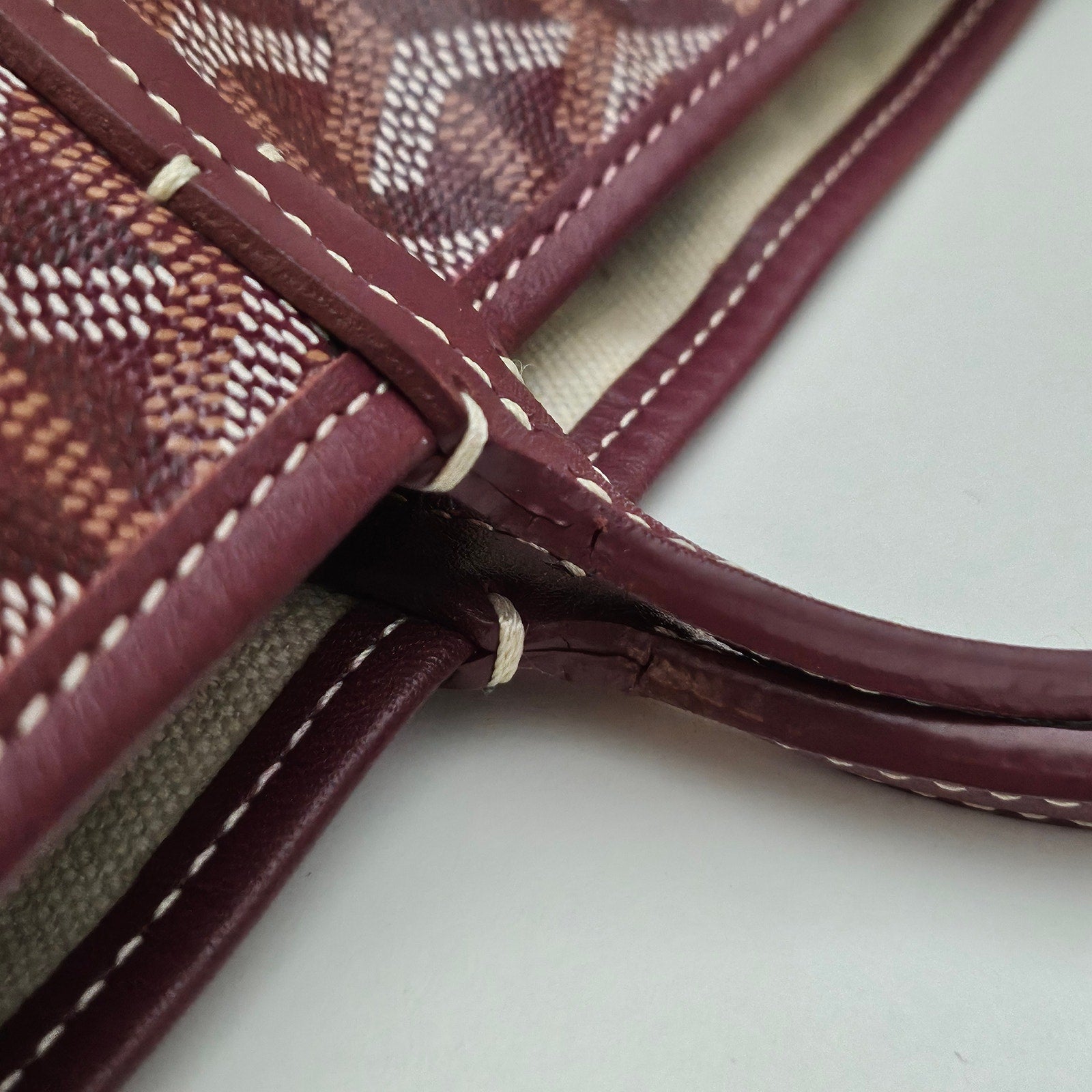 Goyard Saint Louis Goyardine GM Large Tote Burgundy