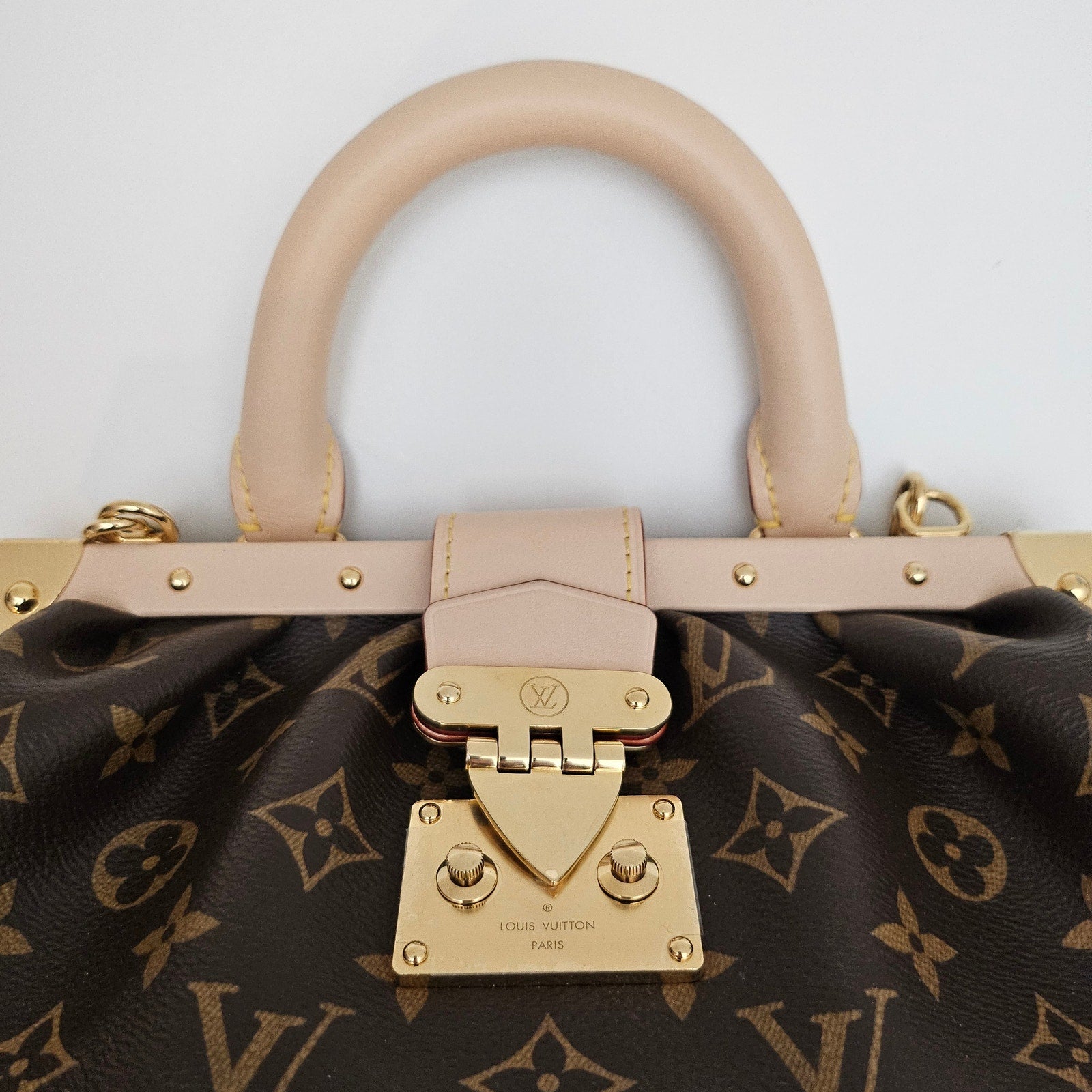 Louis Vuitton Monogram Top Handle Frame Clutch