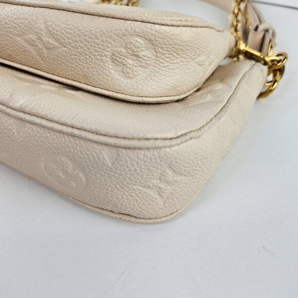 Louis Vuitton Empreinte Monogram Giant Multi Pochette Accessoires Cream