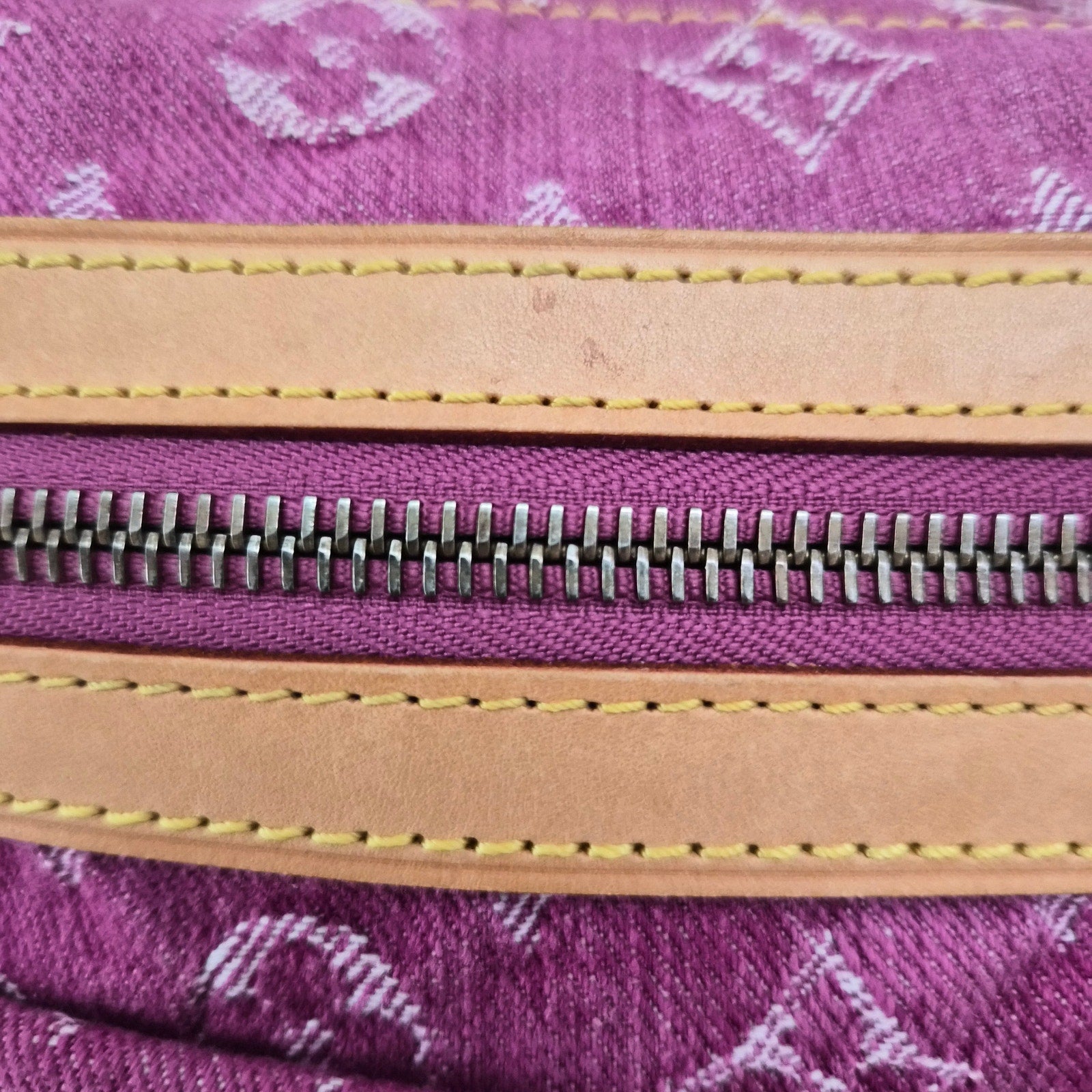 Louis Vuitton Fuchsia Denim Monogram Baggy PM Bag