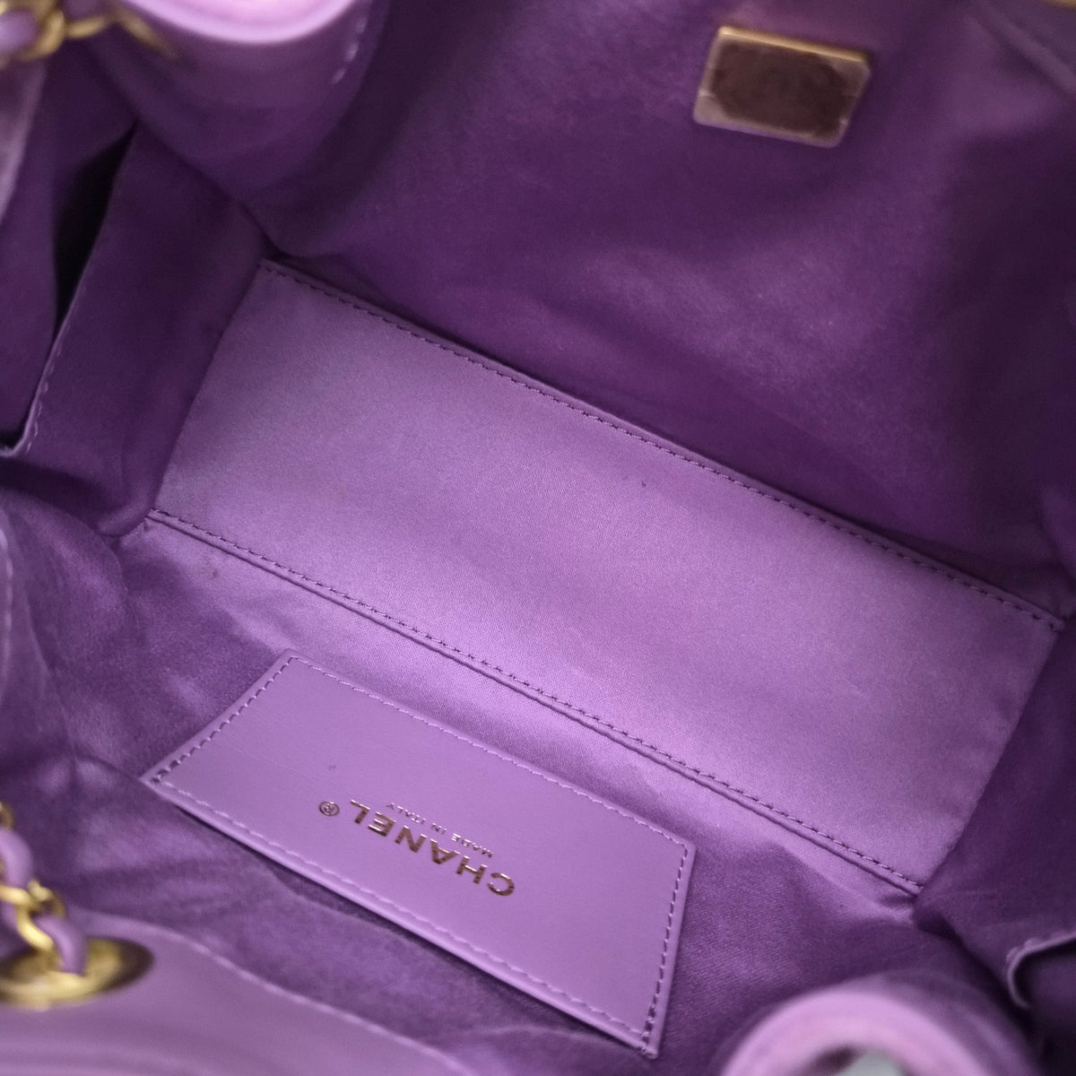 Chanel 25 Mini Purple Suede Shoulder Bag