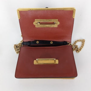 Prada Brown Small Astrology Moon Star Cahier Crossbody Bag