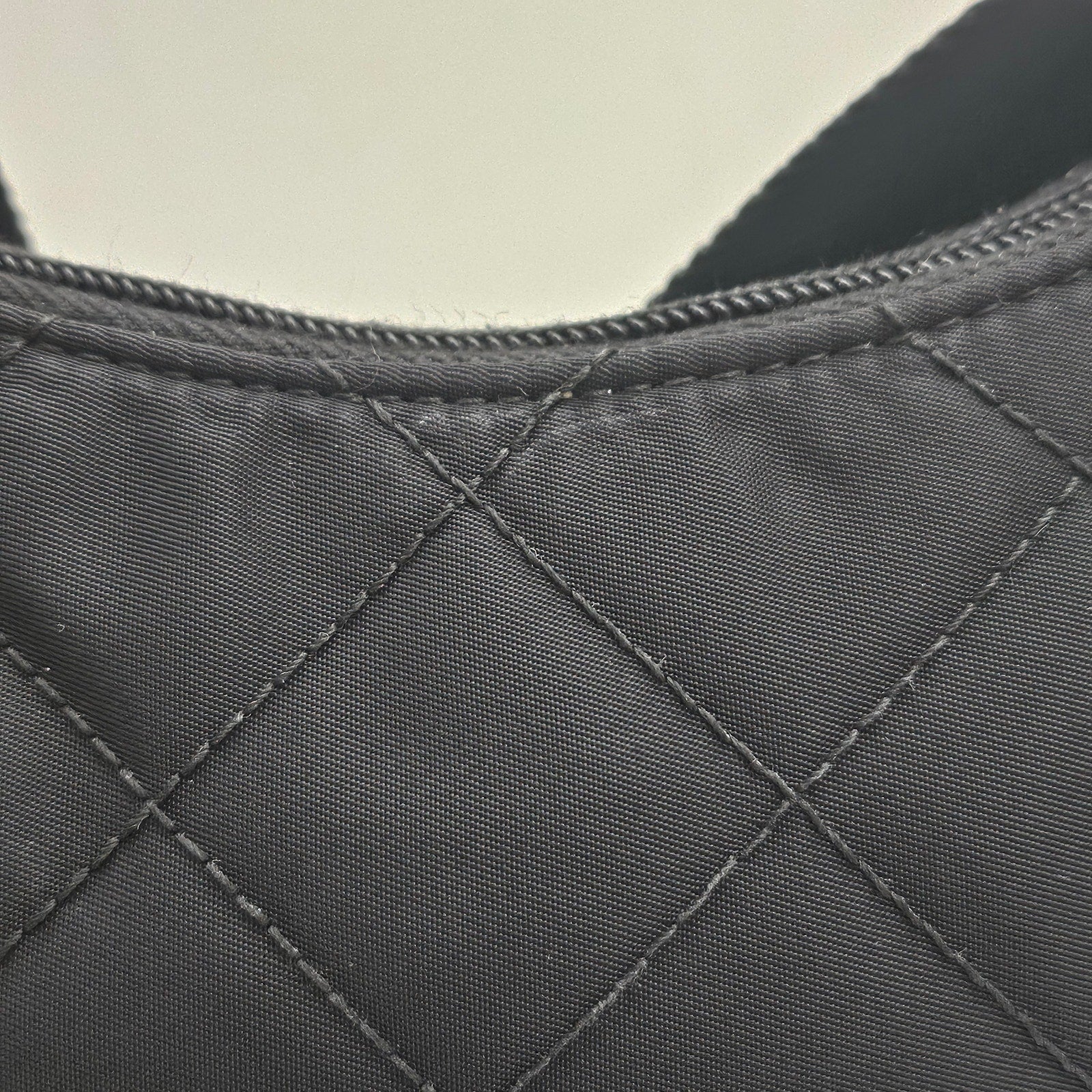 Prada Quilted Re-Nylon Hobo Shoulder Bag Black