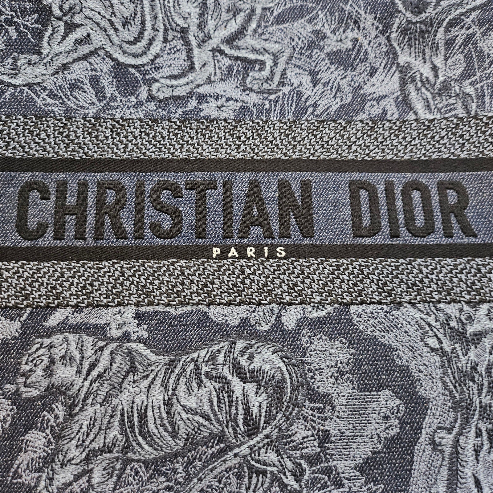 Christian Dior Medium Book Tote Blue