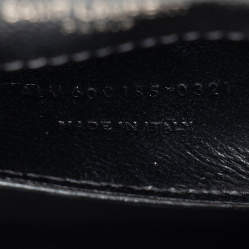 Saint Laurent Grain De Poudre Matelasse Triquilt Medium Monochrome Satchel Black