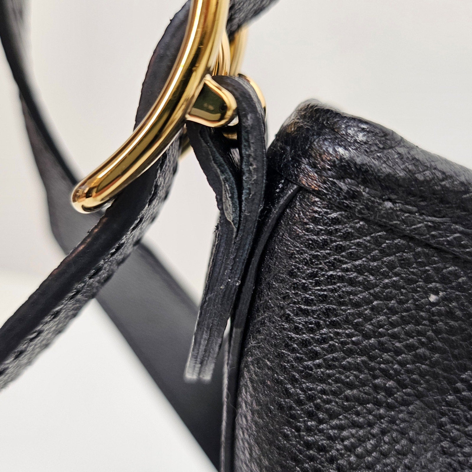 Louis Vuitton Carryall PM Black Empreinte Leather Messenger Bag