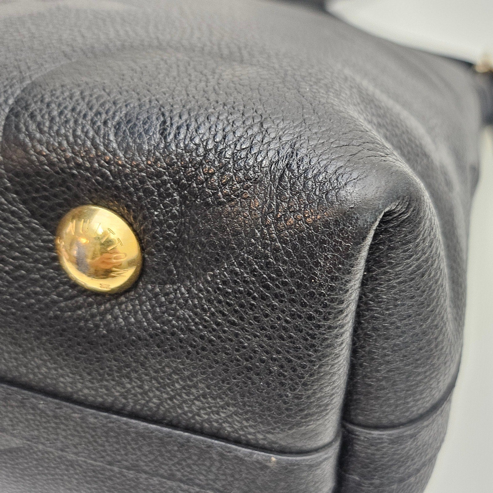 Louis Vuitton Carryall PM Black Empreinte Leather Messenger Bag