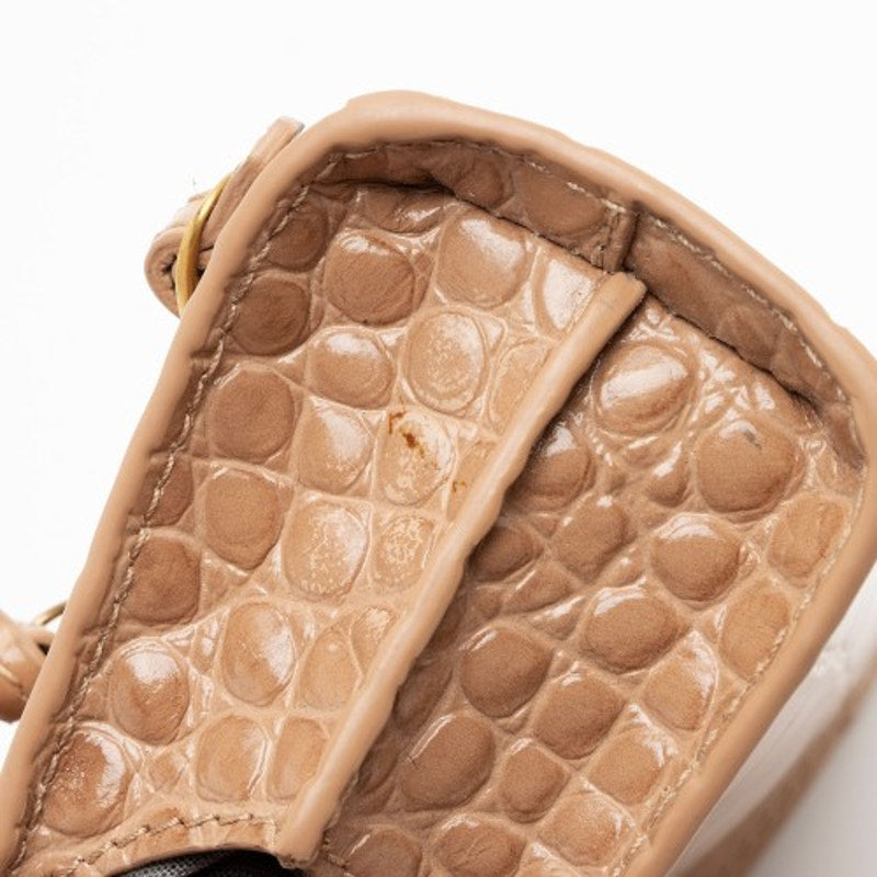 Balenciaga Croc Beige Super Nano Neo Classic City Crossbody