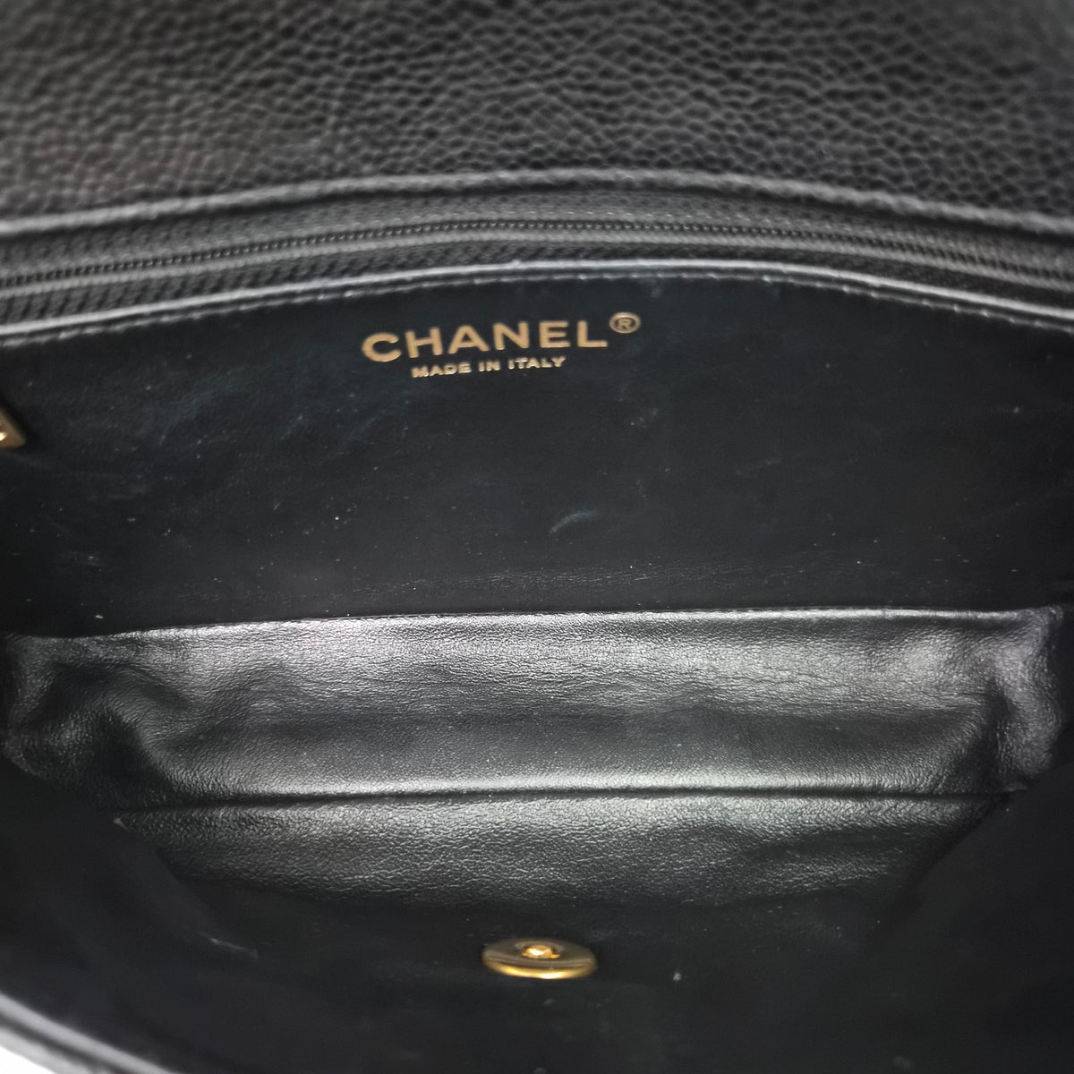 Chanel Crumpled Caviar Leather Flap Bag