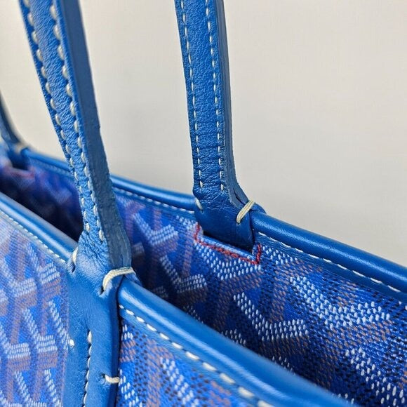 Goyard Goyardine Artois PM Sky Blue Tote