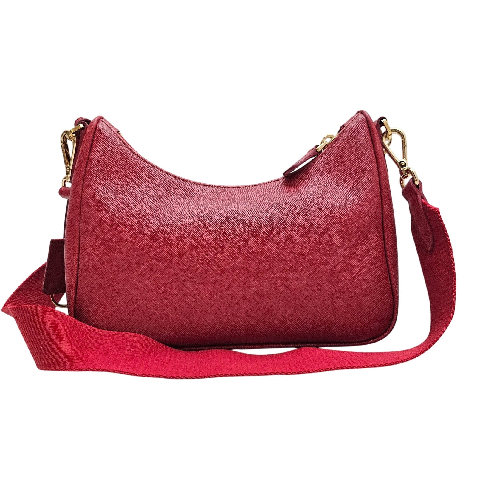 Prada Saffiano Leather Re Edition 2005 Bag Fiery Red