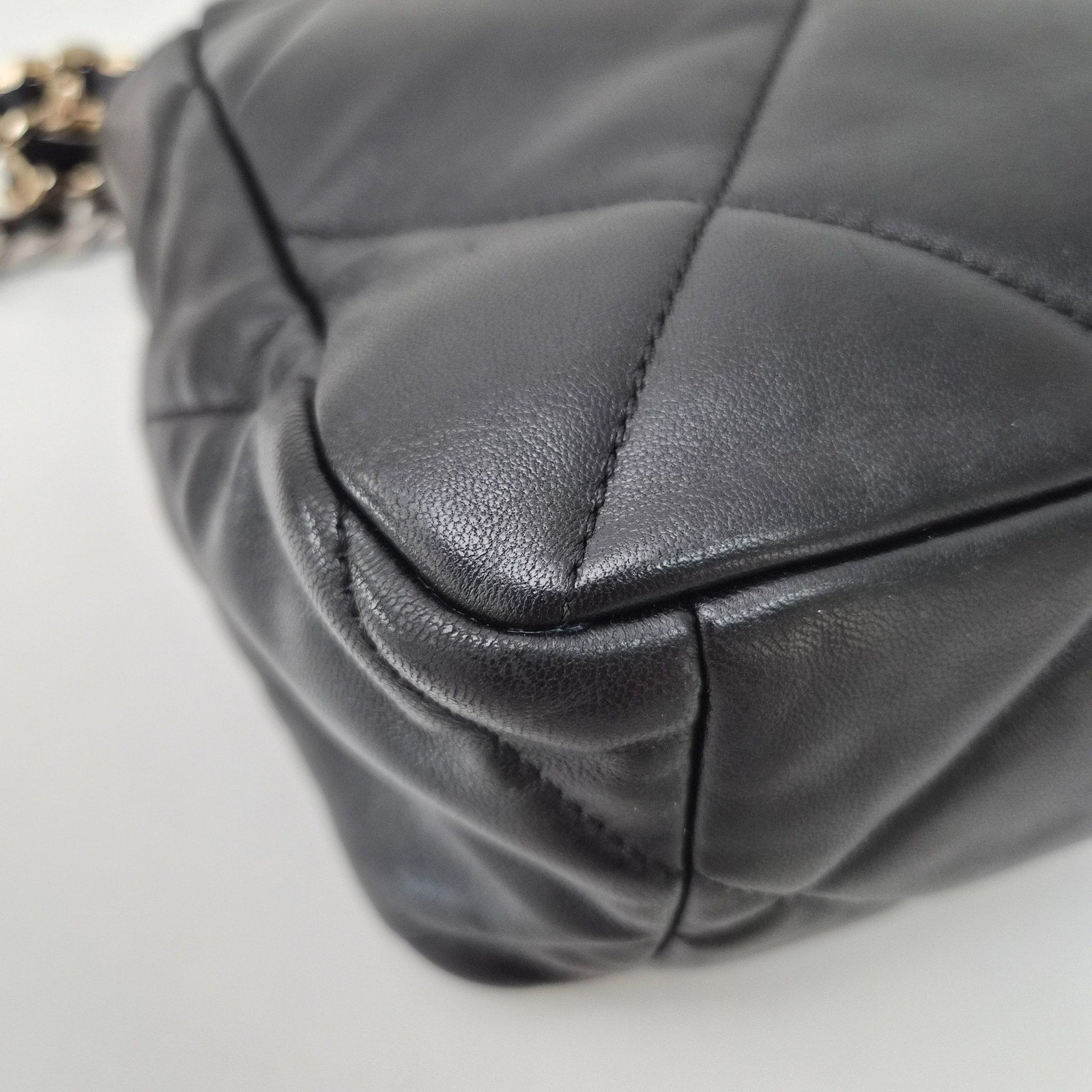 Chanel Lambskin Quilted Large Chanel 19 Flap Black