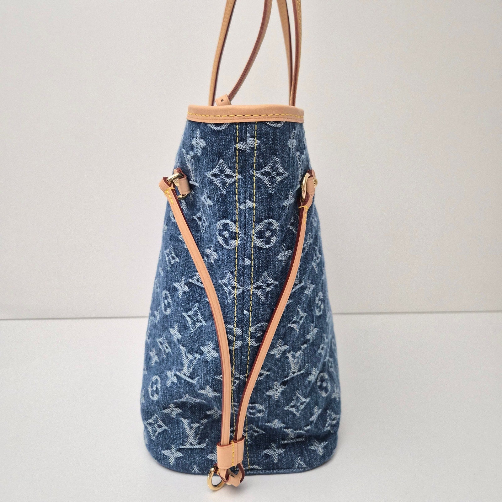 Louis Vuitton Monogram Denim Neo Neverfull MM Blue