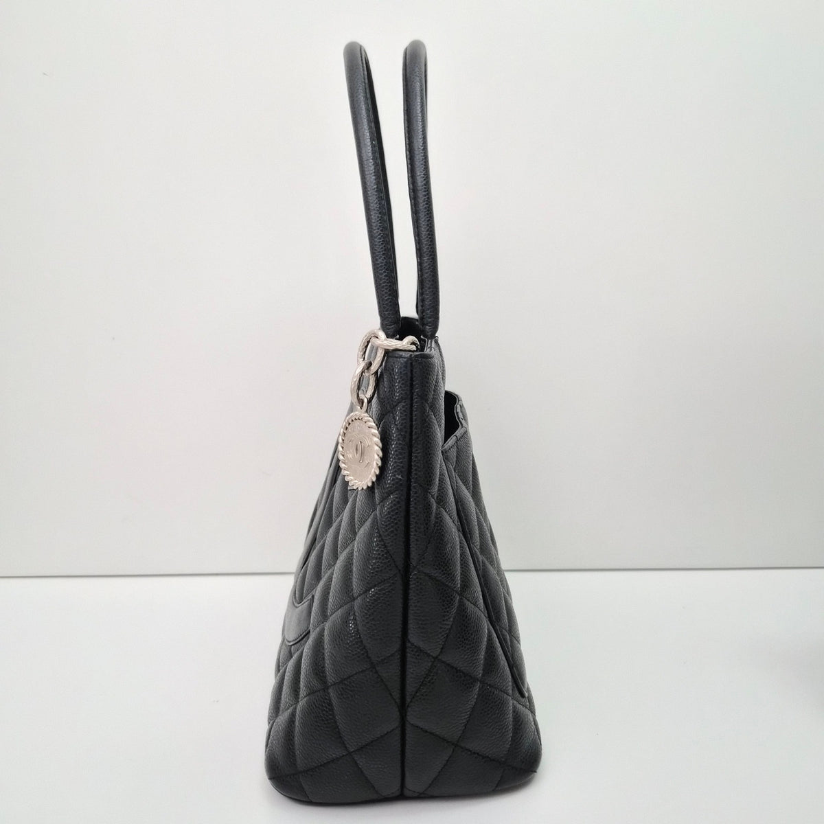 Chanel Caviar Quilted Medallion Tote Black