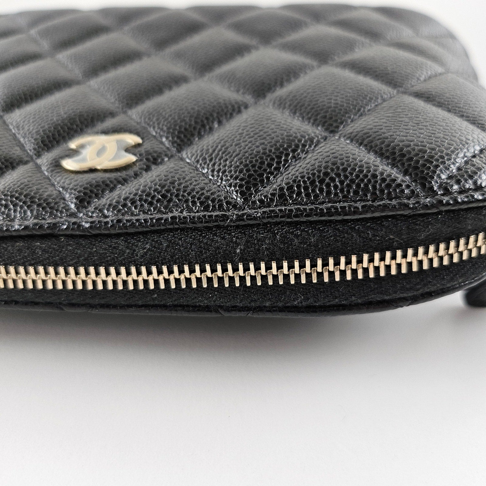 Chanel 24A Classic Clutch with Chain Black Caviar with Light Gold Crossbody