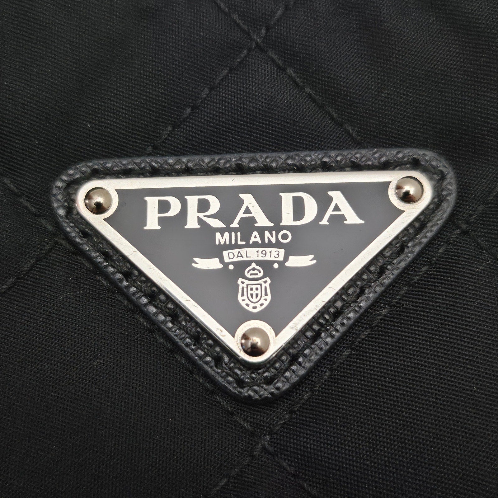 Prada Quilted Re-Nylon Hobo Shoulder Bag Black