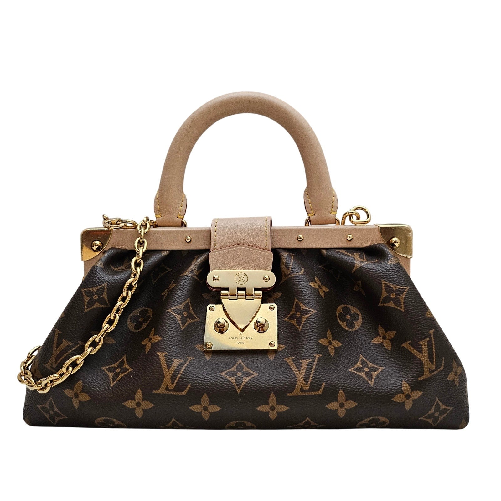 Louis Vuitton Monogram Top Handle Frame Clutch