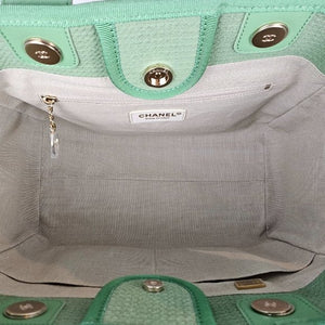 Chanel Limited Edition Small Deauville Tote Green