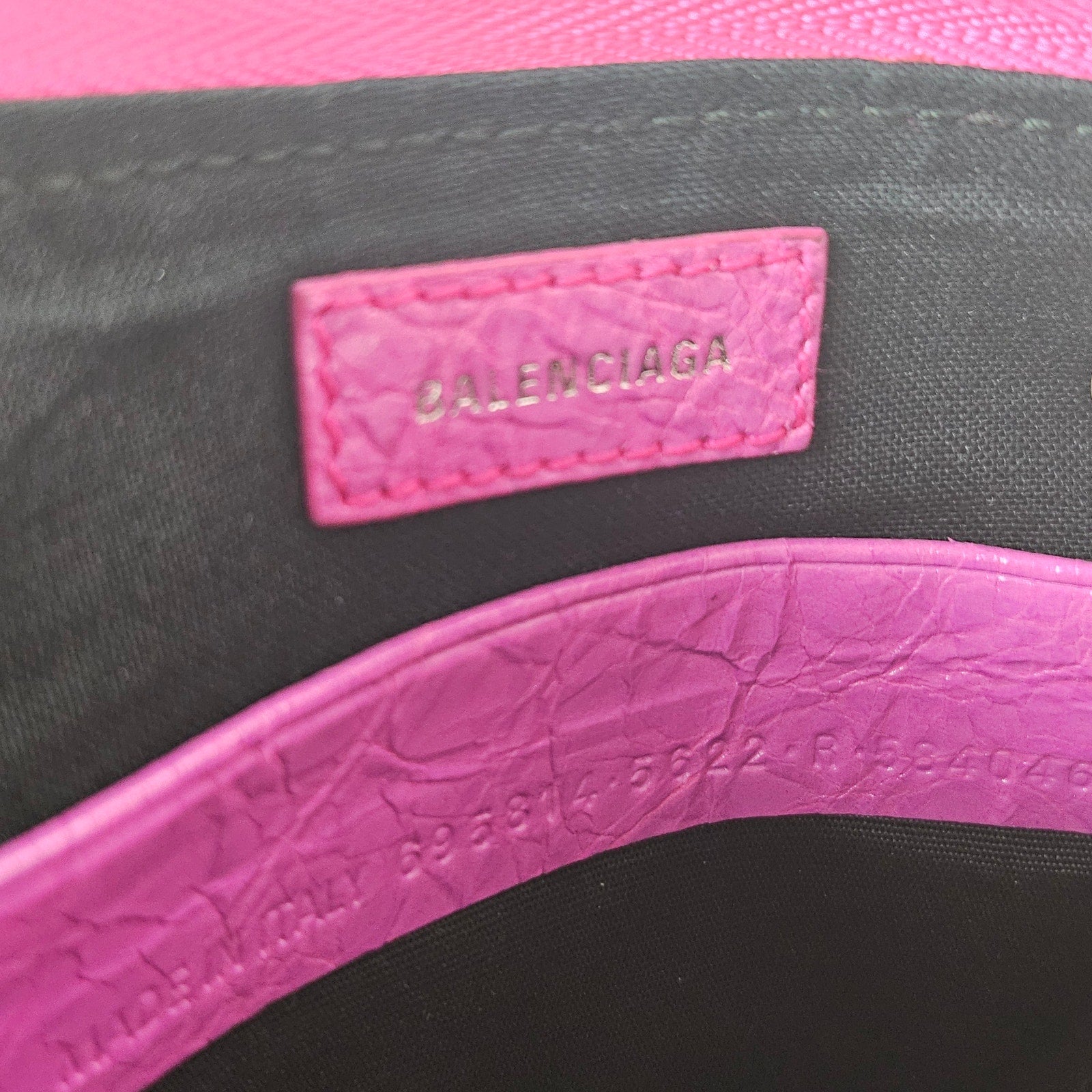 Balenciaga Agneau Arena Le Cagole Mini Bag With Chain Pink