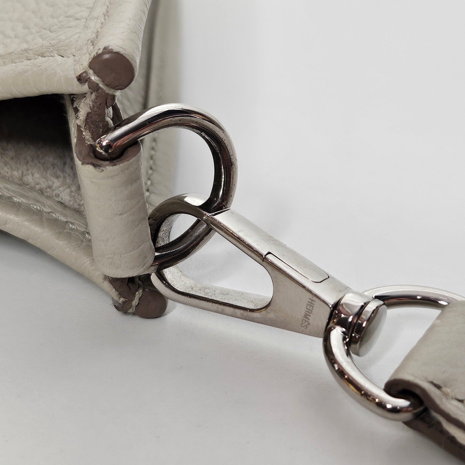 Hermes Evelyne Tpm Clemence Leather Crossbody Bag Beton