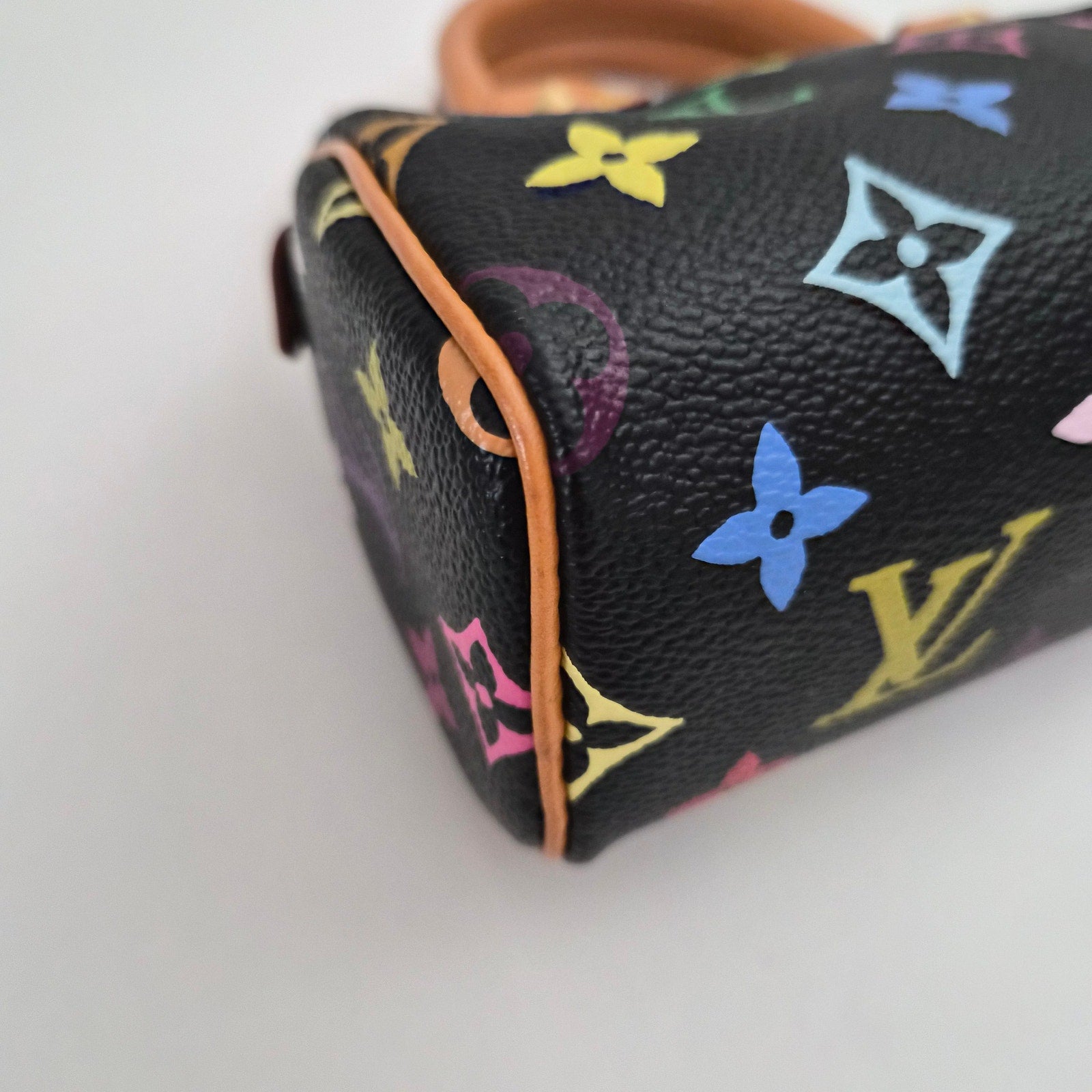 Louis Vuitton Takashi Murakami Black Multicolor Mini Speedy