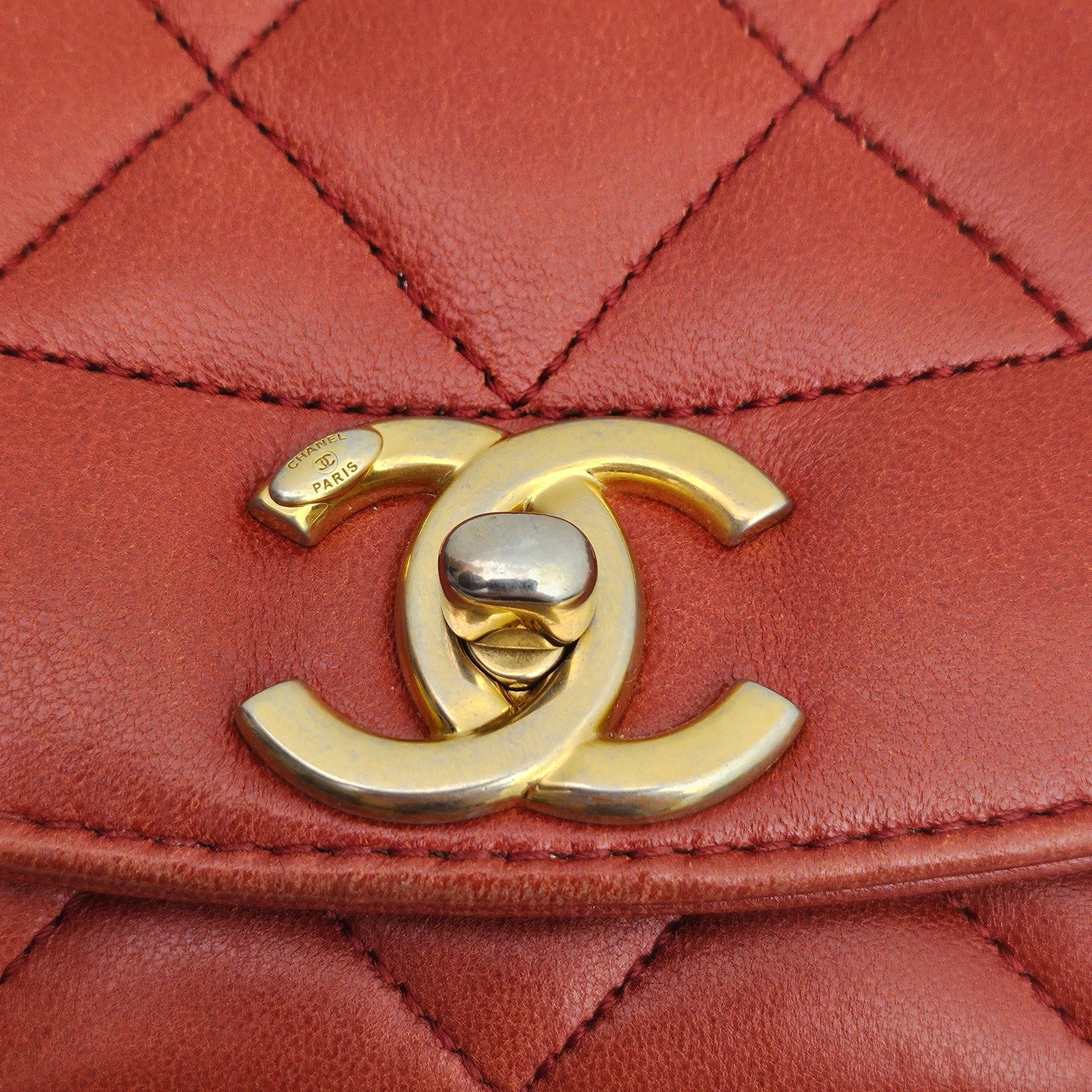 Chanel Small Diana Leather Brown Shoulder Bag