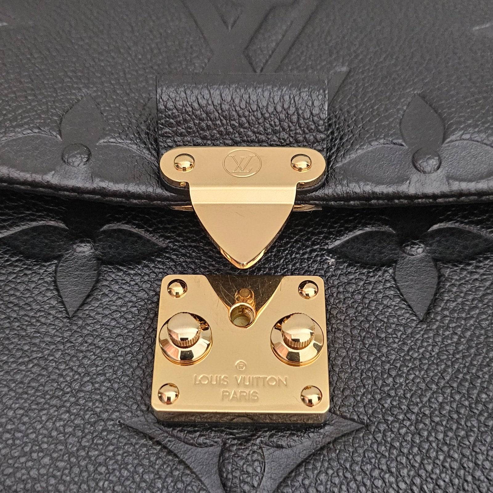 Louis Vuitton Madeleine BB Empreinte Leather Top Handle Bag Black