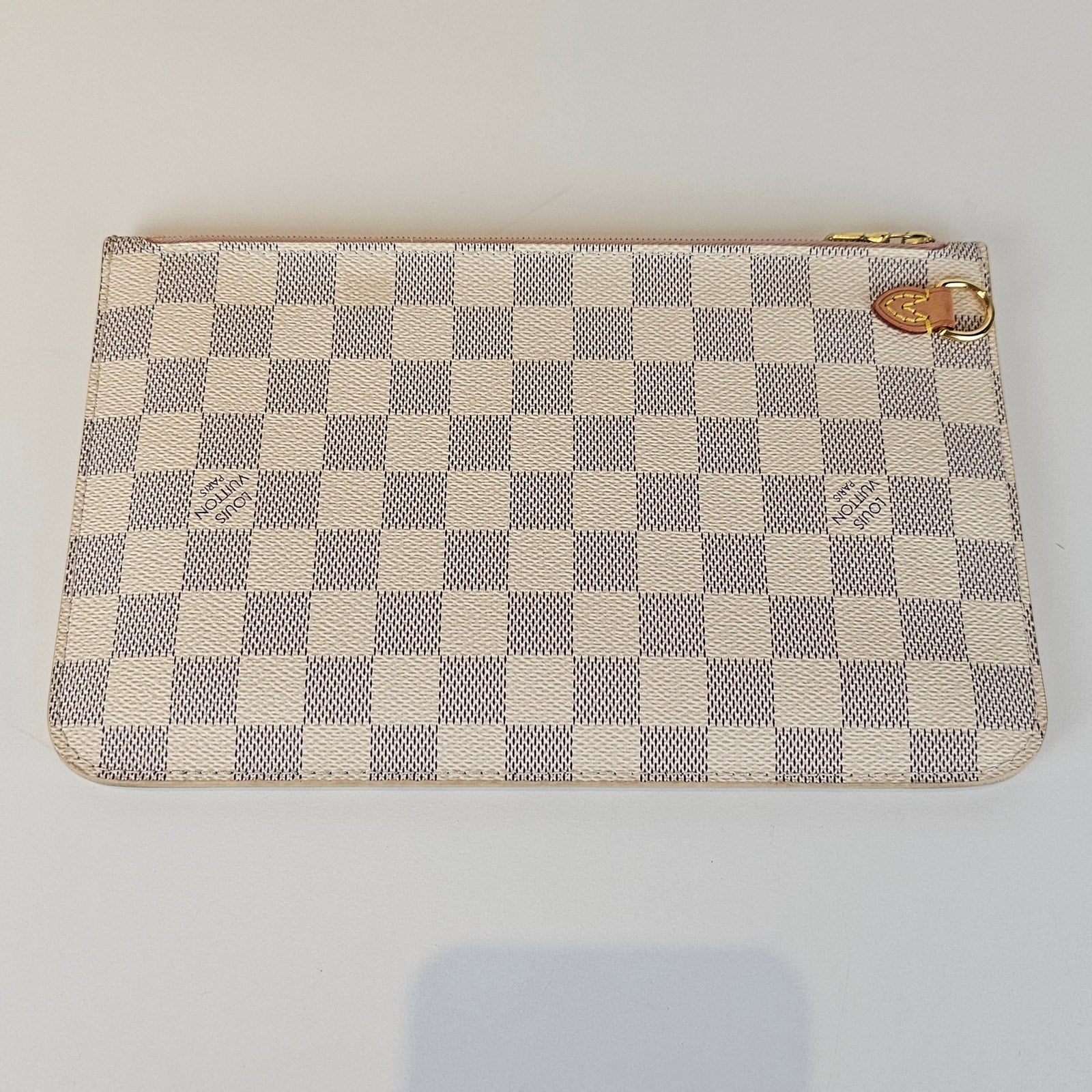 Louis Vuitton Damier Azur Neverfull MM Pink Ballerine Tote